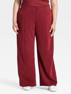 NWT High-Rise Sandwash Pull-On Pants - A New Day™ Maroon, XS